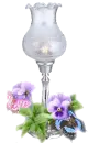 Lamp with flowers around it