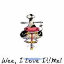 cow jumping on pogo stick
