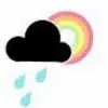 Rainbow and storm