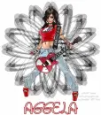 Woman with Guitar and Aggela name