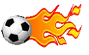 flaming soccer ball