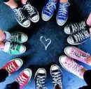 colorful converse heart