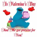 Cookie celebrates valentine's day