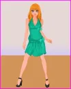 girl dress green
