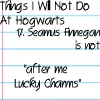 things i will not do at hogwarts