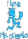 blue-i love my juggalo glitter