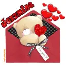 Bear with name and hearts
