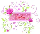 flowery name tag