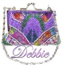 PURPLE BEADED BAG: DEBBIE