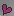 black and pink heart