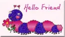 lady caterpillar with a flower