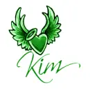 Kim-green heart & wings