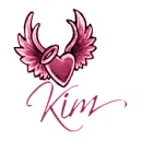 Kim-violet red heart & wings