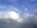 Rainbow in Cloudy Sky