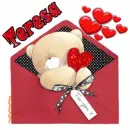 bear with name and hearts
