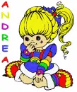 Andrea with Rainbow Bright