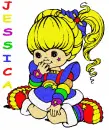 Jessica with Rainbow Bright