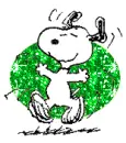 Green Background Snoopy