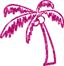  Pink Glitter Palm Tree