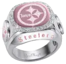 pink pittsburgh steelers diamond ring tonya