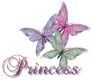 Sparkled Trio Butterflies - Princess