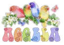 Colorful Glitter Sparkle Birds - Aggela