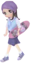 skate boarding girl
