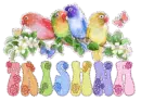 Colorful Glitter Sparkle Birds - Trishna