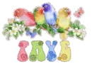 Colorful Glitter Sparkle Birds - Faye