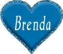 BLUE HEART WITH NAME BRENDA