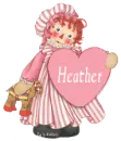 RAGGEDY ANN WITH NAME HEATHER