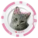 pink cat poker chip miong
