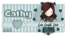 Gorjuss  Live,Laugh,Love w/ Cathy name