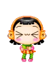 Dancing girl in earmuffs