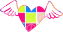 heart with wings love peace happiness