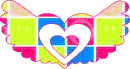 heart with wings love peace happiness