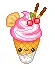 Pocky icecream lemon wedge