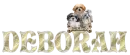 Deborah  - Glitter Diamond Cutie Sparkling Puppies with Bone