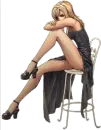 Anime girl on a chair