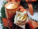 Christmas candle n roses