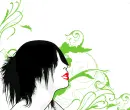 girl and flowers