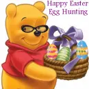 pooh with easter egg basket