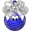 blue christmas ball