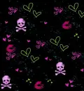 hearts and skulls