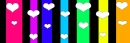 colourful stripe hearts