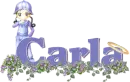 Carla with girl and flowers