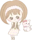 girl with kitten
