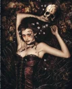 Gothic woman and a skull