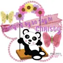 Christy - panda on a swing