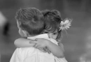boy and girl hugging